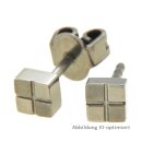 Ohrstecker Würfel quadratisch viereckig Titan...