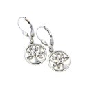 Ohrpendel Lebensbaum mit Zirkonia echt Silber 925 Glanz
