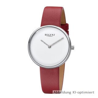 Regent Damen rot Lederband Zirkonia BA-527