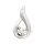 Anhänger Tropfen mit Zirkonia echt Silber Glanz 1,3cm
