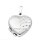 Medaillon Herz matt mit Schliff echt Silber 925
