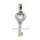 Anhänger Schlüssel mit Zirkonia echt Silber 925 - 2,6cm