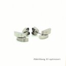 Ohrstecker Halbkreise Titan matt/Glanz 12x5mm
