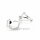 Ohrstecker Steckcreole mit Zirkonia echt Silber 925 matt/Glanz