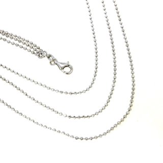 Kugelcollier Halskette 3-reihig echt Silber 925 Länge 41+10cm