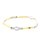 Armband zweifarbig gelb/weiß mit Zirkonia echt Gold 585 Glanz Länge 18cm