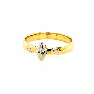 Damenring Verlobungsring mit Diamant Brillant echt Gold 585 Glanz Ringweite 56