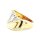 Diamantring bicolor gelb/weiß echt Gold 585 Ringweite 57