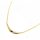 Collier Halskette mit glänzendem Mittelteil Safir, Zirkonia echt Gold 333 Länge 43cm