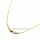 Collier Halskette mit glänzendem Mittelteil Safir, Zirkonia echt Gold 333 Länge 43cm