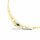 Collier Halskette mit glänzendem Mittelteil Safir, Zirkonia echt Gold 333 Länge 43cm