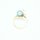 Damenring, echt 585/Gold, Perle, weiß/blaugrau, Ringweite 57