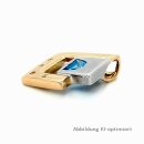 Anhänger zweifarbig gelb/weiß Blautopas Zirkonia echt Gold 585