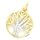 Anhänger Lebensbaum mit Zirkonia echt Gold 585 Glanz 1,5cm