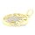 Anhänger Lebensbaum mit Zirkonia echt Gold 585 Glanz 1,5cm