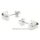Ohrstecker Tropfen mit Zirkonia echt Weißgold 585 matt/Glanz