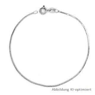 Armband Schlange 4-kant echt Silber 925 Glanz 19,5cm