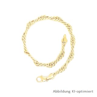 Armband Fantasie echt Gold 333 halbmassiv Glanz Breite 4mm Länge 19cm