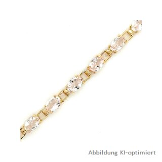 Armband mit Kristallen echt Gold 375 Länge 19cm