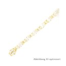 Armband mit Kristallen echt Gold 375 Länge 19cm