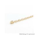 Armband mit Kristallen echt Gold 375 Länge 19cm