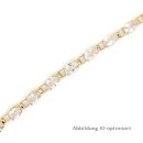 Armband mit Kristallen echt Gold 375 Länge 19cm