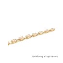 Armband mit Kristallen echt Gold 375 Länge 19cm