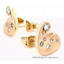 Diamant Ohrstecker Steckcreole echt Gold 585 matt