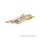 Dreiteiliger Gleiter Anhänger bicolor gelb/weiß mit Zirkonia echt Gold 333