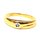 Damenring Goldring mit Moissanit echt Gold 585 Glanz Ringweite 57
