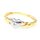 Damenring Verlobungsring Herz mit Diamant bicolor gelb/weiß echt Gold 333 Ringweite 58