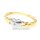 Damenring Verlobungsring Herz mit Diamant bicolor gelb/weiß echt Gold 333 Ringweite 58