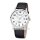 Regent Herrenuhr silber Edelstahl Lederband schwarz 5Bar - F1241