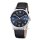 Regent Herrenuhr silber Edelstahl Lederband schwarz 5Bar - F1240