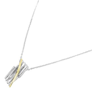 Anhänger bicolor silber/gelb echt Silber 925 inkl Halskette Länge 42+3cm