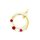Anhänger Kreis mit Rubin und Zirkonia echt Gold 333 Glanz 1,8cm x 1,2cm