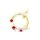 Anhänger Kreis mit Rubin und Zirkonia echt Gold 333 Glanz 1,8cm x 1,2cm
