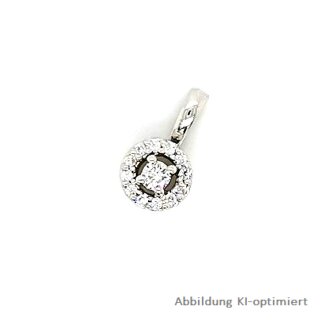 Diamantanhänger echt Weißgold 375 Glanz 10x5mm