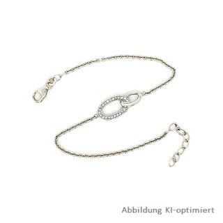 Armband mit Diamanten echt Weißgold  333 Glanz 18+2cm