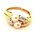 Diamantring mit Perlen bicolor gelb/weiß echt Gold 585 Glanz, Ringweite 53
