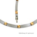 Collier Halskette Titan bicolor rot/weiß mattiert/poliert 45cm
