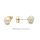 Kugelohrstecker bicolor 585 gelb/weiß mit Brillantschliff echt Gold 6,5mm