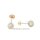 Kugelohrstecker bicolor 585 gelb/weiß mit Brillantschliff echt Gold 6,5mm