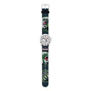 SCOUT Armbanduhr für Jungs Dino grau/grün 280393010