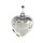 Anhänger Medaillon Amulett Herzform echt Silber 925 mit Ornament 23x14mm