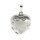 Anhänger Medaillon Amulett Herzform echt Silber 925 mit Ornament 23x14mm