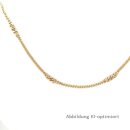 Flachpanzerkette Bauchkette, echt Gold 333, 80cm, Glanz, Federring