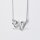Halskette Collier Spirale Zirkonia echt Silber 925 Länge 43cm