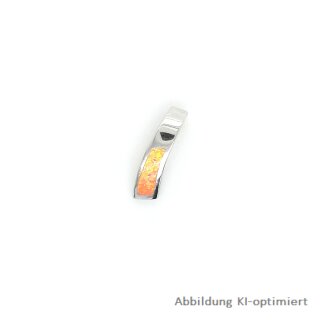 Gleiter Anhänger mit synth. Opal lachsfarben echt Silber 925 Glanz 18x4mm