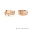 Creolen roséfarben echt Silber 925 mit Zirkonia 14x7mm